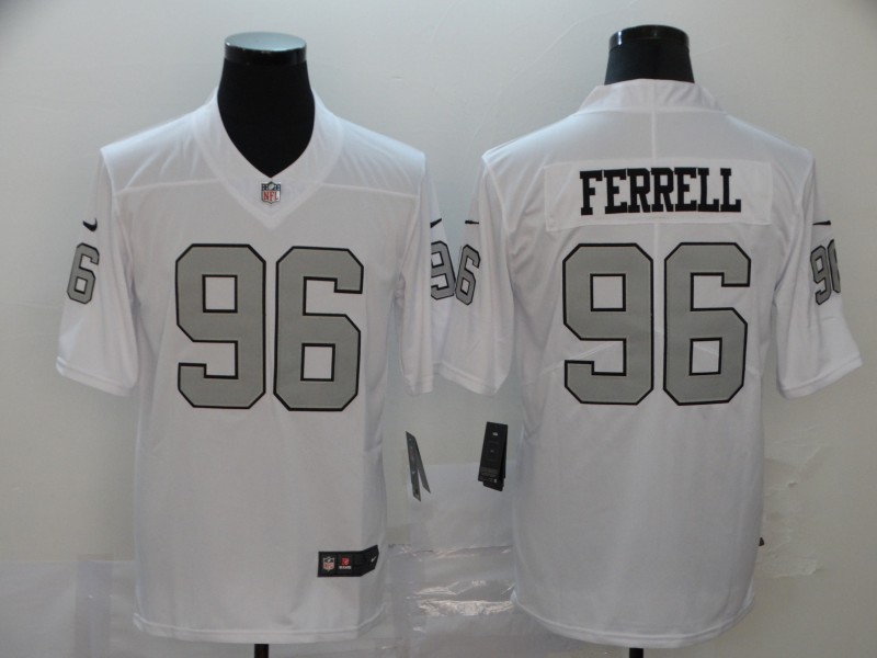 Men's Las Vegas Raiders Clelin Ferrell #96 White Jersey